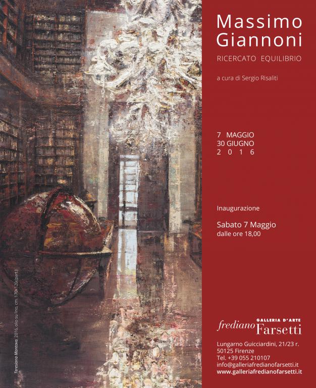 Mostra Massimo Giannoni, Firenze, Galleria Frediano Farsetti